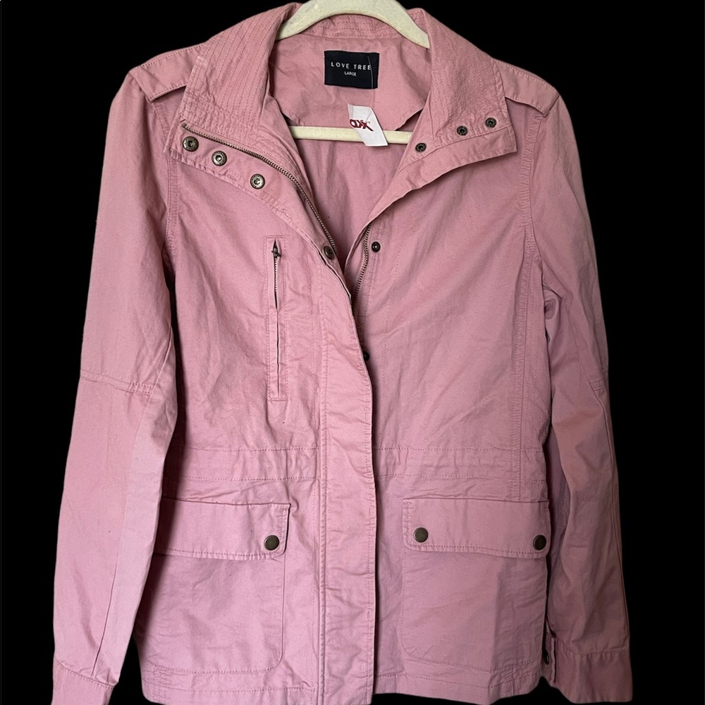 Love Tree Pink Trench Jacket